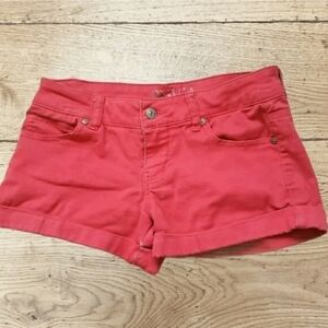 DELIA*S - Neon Pink Olivia Junior Sz 5 Shorts 5 Pocket Style Women Girly Pop